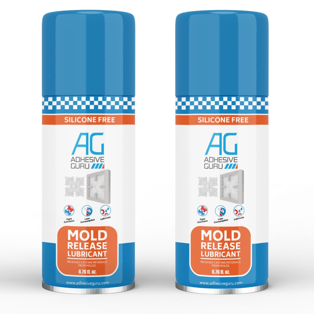 ADHESIVE GURU AG120 Non-Silicone Mold Release Spray – 6.76 fl oz Silicone-Free Release Agent for Resin, Candle, Soap & Casting Molds